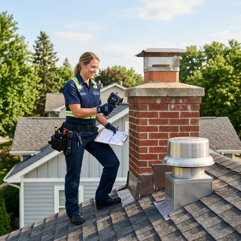 Technician removing a deceased bird from an indoor space in Woodstock